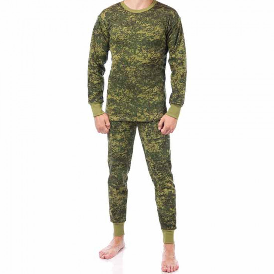 Russian Military Underwear Fleece Pajama Black/Olive/Digital Camo