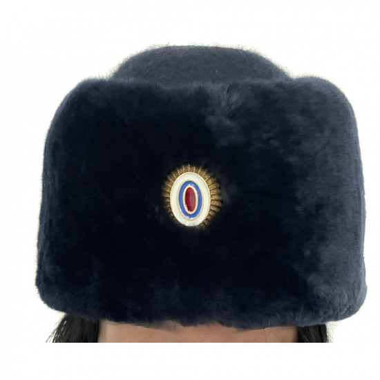 Chapeau chaud de femme russe pour le service de police Ushanka femelle pour les femmes de police