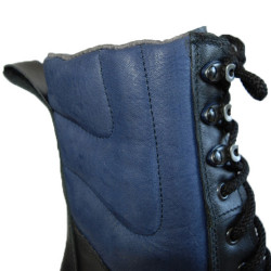 Chrome Black with Blue Outdoor Boots M130   Chrome Black with Blue Outdoor Boots M130