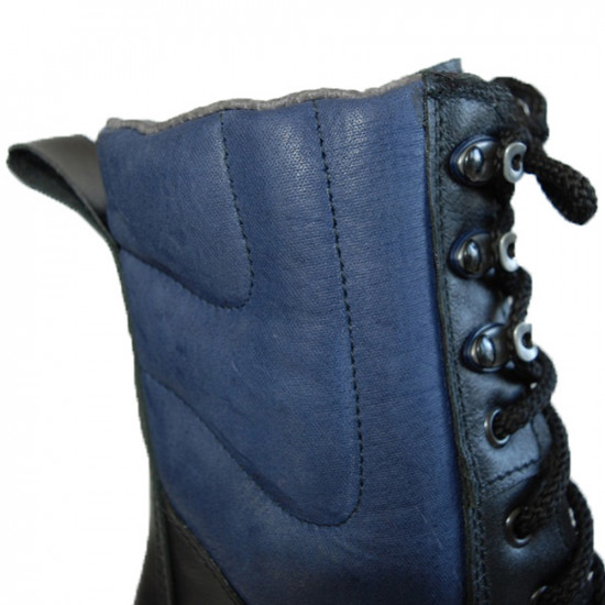 Russian Chrome Black with Blue Outdoor Boots M130