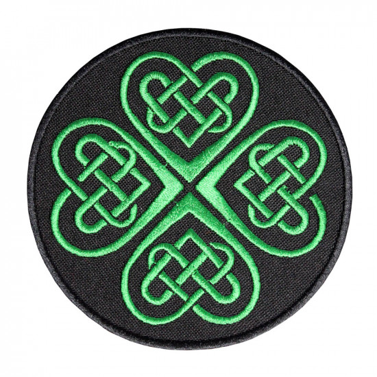 Noeud vert celtique brodé à coudre / thermocollant / patch velcro