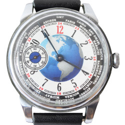 Soviet Military Vintage Wristwatch"Earth" non-transparent USSR gift   Soviet Military Vintage Wristwatch"Earth" non-transparent USSR gift