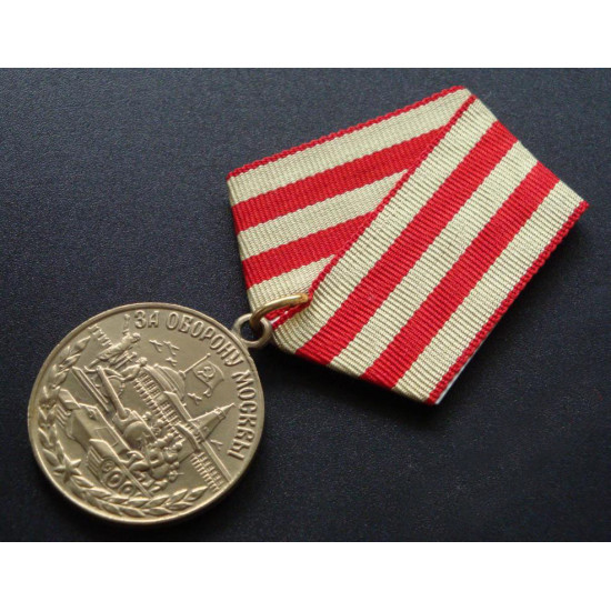 Soviet award military medal for the defense of moscow