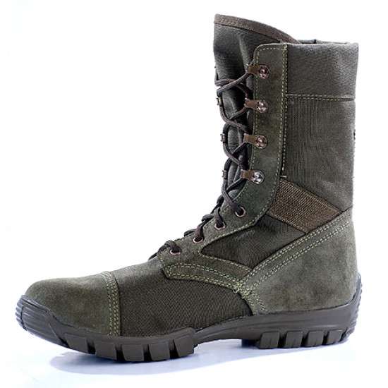 Botas tácticas de cuero para airsoft "tropik" verde oliva 3351