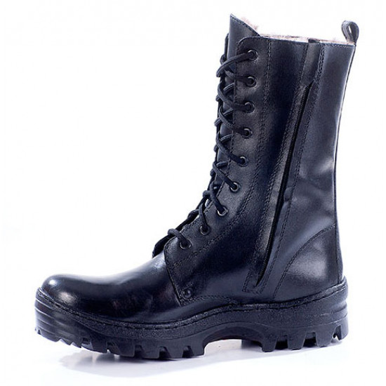 Botas tácticas de invierno cálidas de cuero Airsoft "aviador" 79