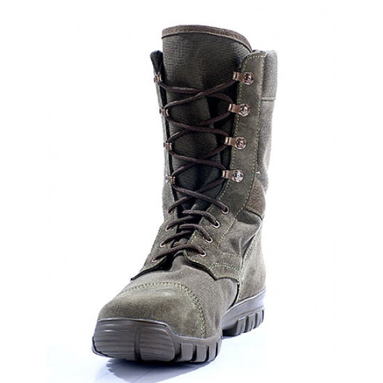 Botas tácticas de cuero para airsoft "tropik" verde oliva 3351