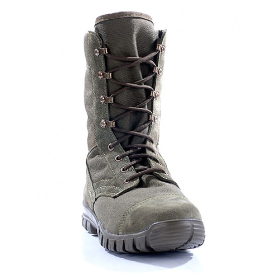 Botas tácticas de cuero para airsoft "tropik" verde oliva 3351