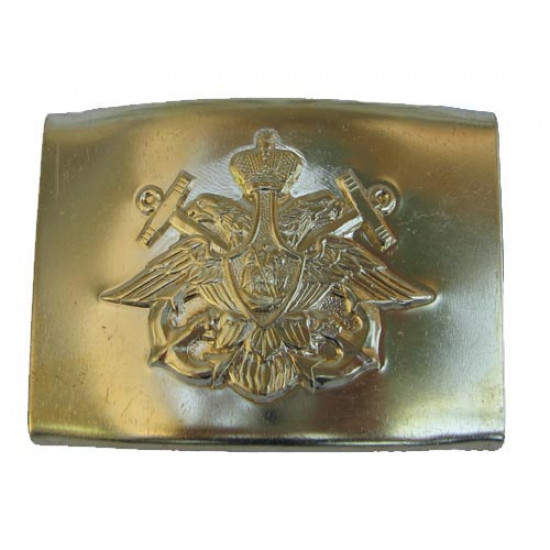 Soviet golden naval officer's buckle for belt with two anchors