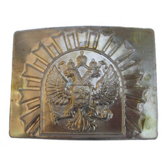 Golden buckle for belt with eagle the russian army