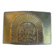 Golden buckle for belt with eagle the navy and beams a sea military school Golden buckle for belt with eagle the navy and beams a sea military school
