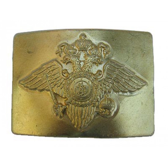 Boucle d`or soviétique pour la ceinture avec l`aigle le ministère d`affaires intérieures