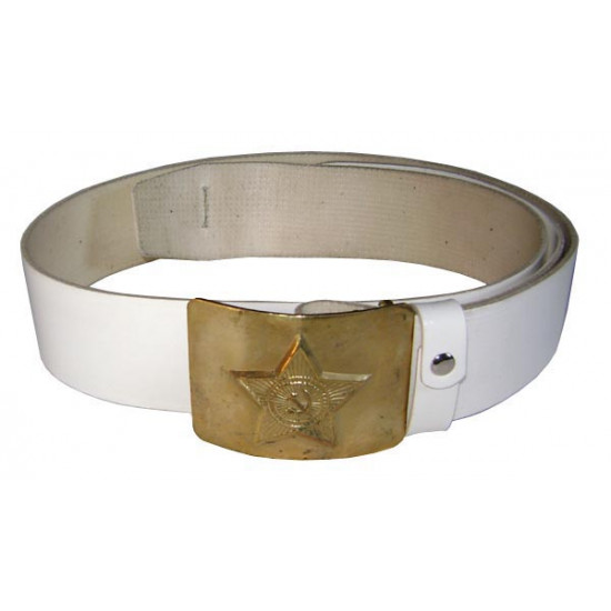   / soviet army soldier parade military belt white