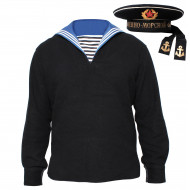 Camisa tipo túnica de marinero de color azul oscuro de la flota de la Armada Soviética Camisa tipo túnica de marinero de color azul oscuro de la flota de la Armada Soviética