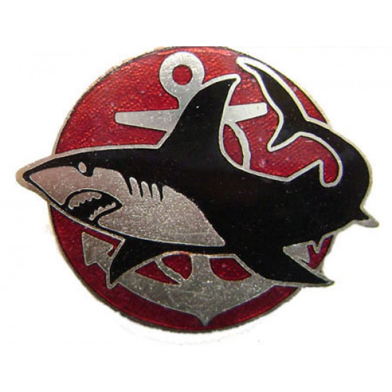 Fusiliers marins bleu marine soviétiques spetsnaz badge avec le requin