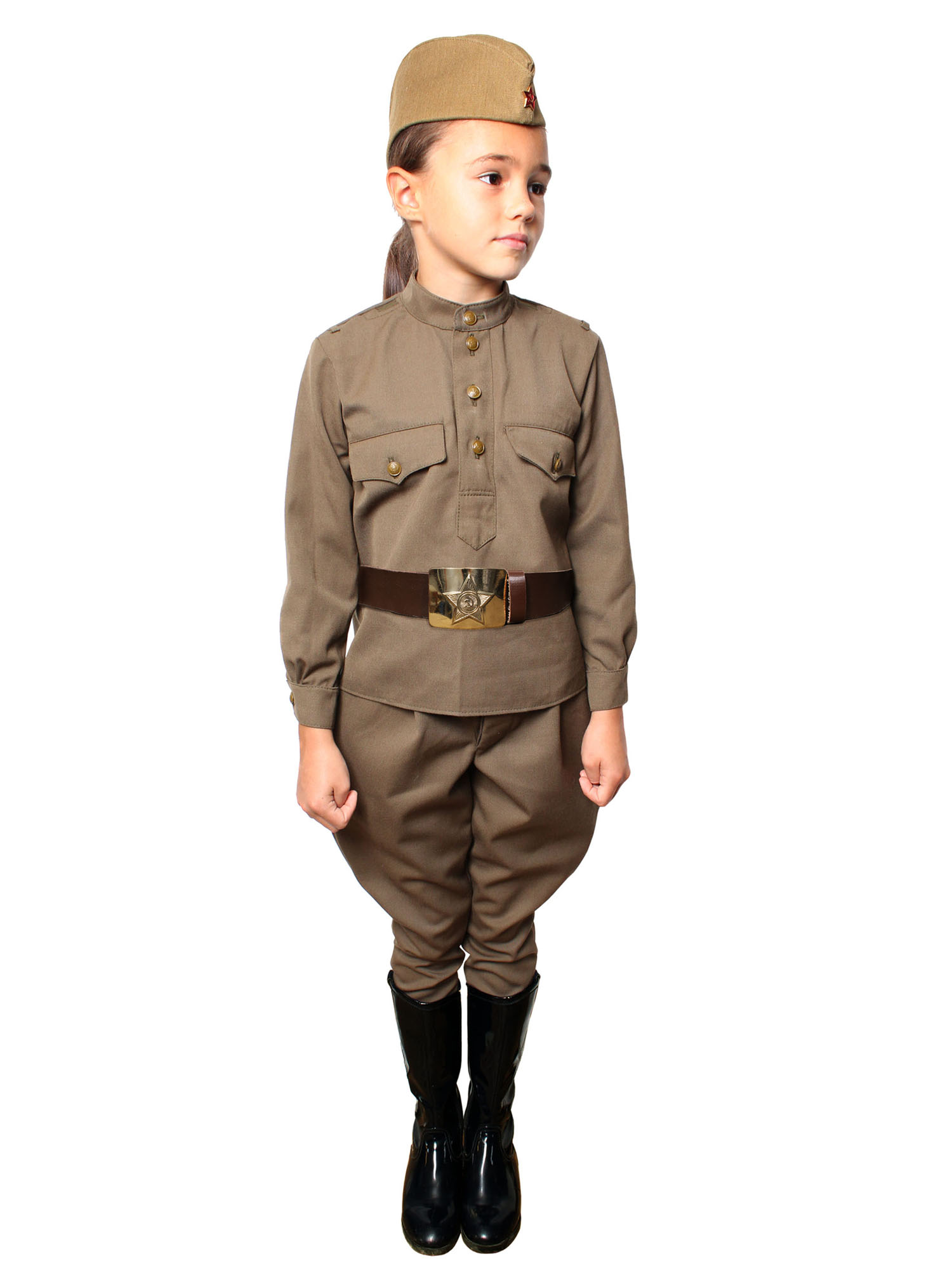 子供のための子供のカーキの軍服ハロウィンパーティーコスチューム 子供のための子供のカーキの軍服ハロウィンパーティーコスチューム