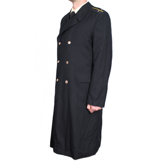 Soviet Navy Semi Woolen Long Coat, Russian Surplus Pea Coat