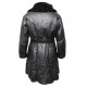   Black Bekesha Tulup Leather Sheepskin Coat Soviet Navy High Rank Officers