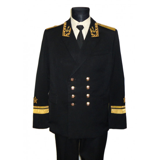 100% original sowjetische Flotte admirals Uniform mit handgefertigten Stickerei Größe 50/52