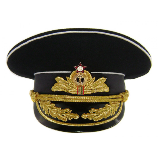 Soviet navy /   naval admiral's black hat m69