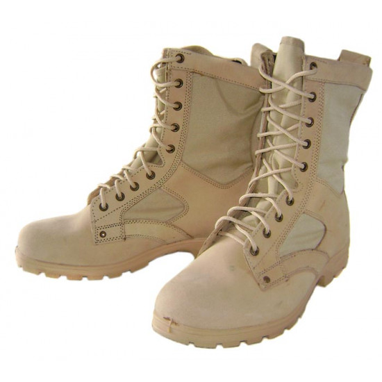 Bottes tactiques en cuir suédé du désert Airsoft