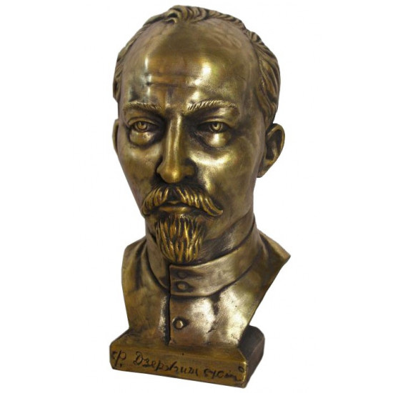   bronze bust of soviet revolutioner communist dzerzhinsky