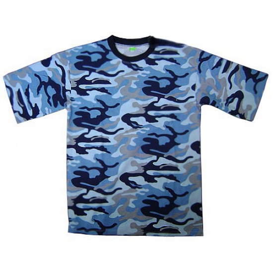 T-shirt camo bleu spécial tactique