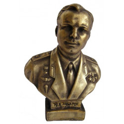 bronze bust of soviet space pilot gagarin   bronze bust of soviet space pilot gagarin