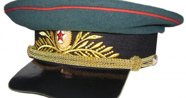ロシア大砲とタンク部隊将軍バイザー・キャップ