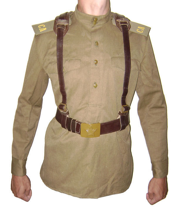 WW2ロシア軍軍隊M43 GIMNASTERKAベルトシステム付きチュニック