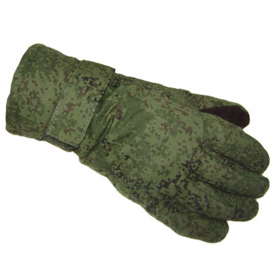 Pixel militaire russe gants d`hiver tactiques flore numérique