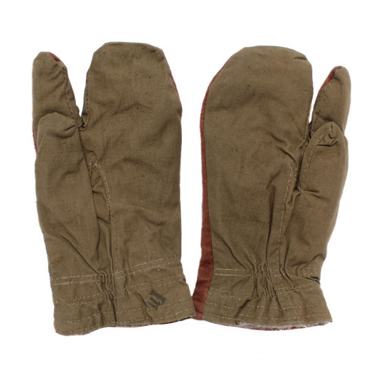 Guantes del invierno de soldados del ejército soviético