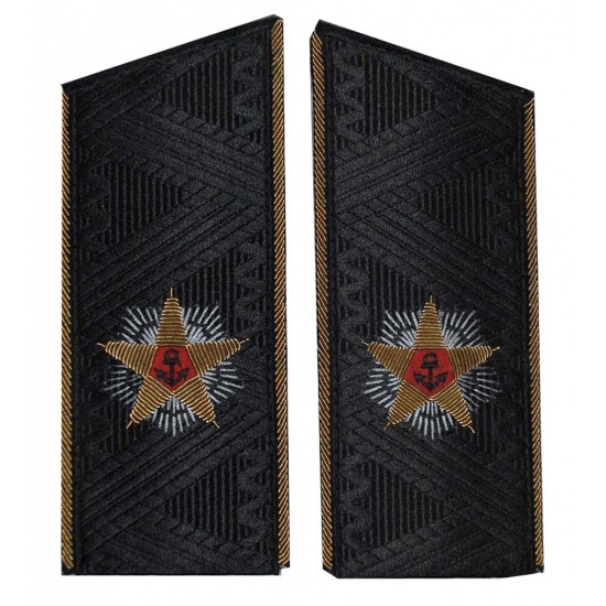 Soviet Naval Counter ADMIRAL daily shoulder boards black epaulets