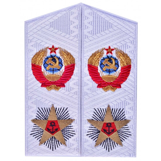 Soviet white shoulder boards for ADMIRAL uniform