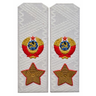 Soviet MARSHAL's USSR uniform shoulder boards epaulets on a shirt Soviet MARSHAL's USSR uniform shoulder boards epaulets on a shirt