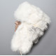 Soviétique / chapeau d`hiver de fourrure de lapin en peluche doux original russe ushanka blanc