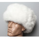 Soviet /   original soft fluffy rabbit fur winter hat ushanka white