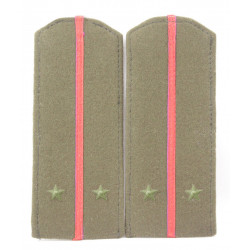 Wwii soviétique / officier de planches d`épaule original militaire rouge