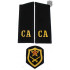   military shoulder boards "ca soviet army" with patch artillery force