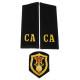   military shoulder boards "ca soviet army" with patch construction battalion
