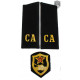   military shoulder boards "ca soviet army" with patch tank force