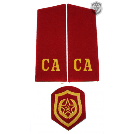 Russian military shoulder boards "ca soviet army" with patch