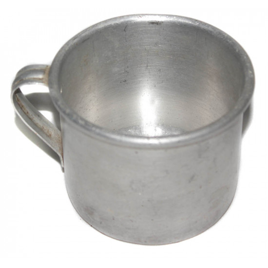 Tasse en aluminium de soldat soviétique d'origine de WWII