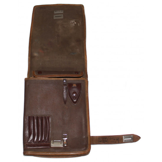 Original Soviet officers kersey leather map bag 1954