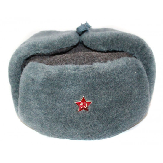 Sombrero de soldados de invierno de piel original militar soviético de ejército ruso ushanka earflaps