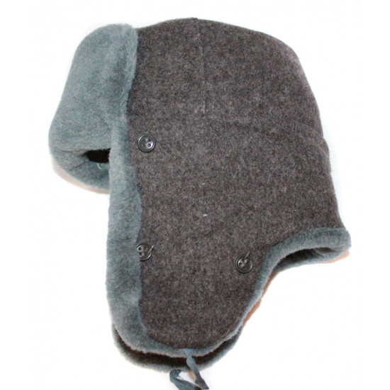 Russian army soviet military original fur winter soldier’s hat ushanka earflaps