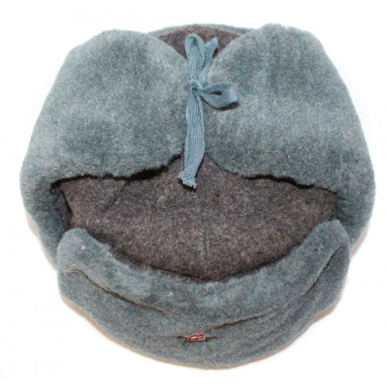 Russian army soviet military original fur winter soldier’s hat ushanka earflaps