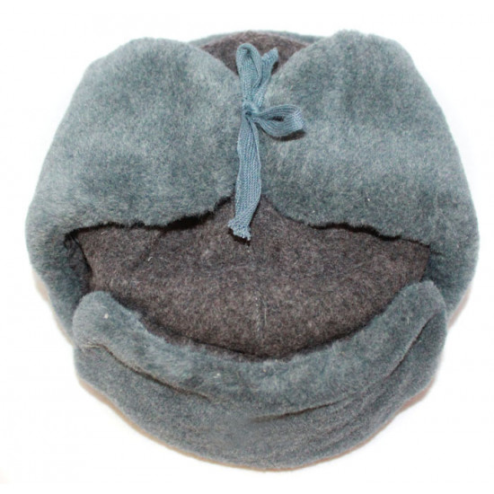 Chapeau d`officiers d`hiver de fourrure original militaire soviétique militaire russe ushanka earflaps