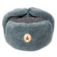 Chapeau d`officiers d`hiver de fourrure original militaire soviétique militaire russe ushanka earflaps