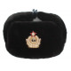  / soviet naval captain leather ushanka hat