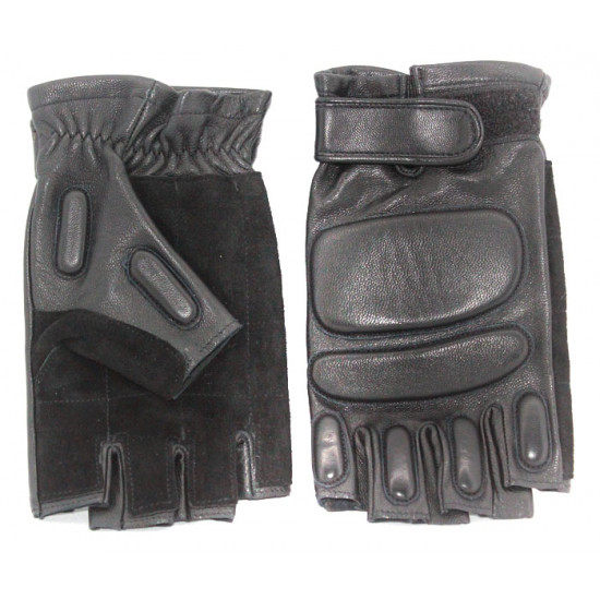 Guantes tácticos de cuero negro para protección de puños Airsoft regalo para hombres